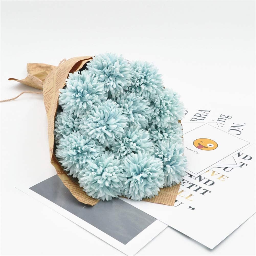 10-Piece: Artificial Flowers Chrysanthemum Ball Flowers Bouquet - Image 4