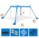10 x 10 ft Sun Shelter Family Beach Tent Outdoor Shade UPF50+ with Sandbag - Image 2