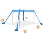 10 x 10 ft Sun Shelter Family Beach Tent Outdoor Shade UPF50+ with Sandbag