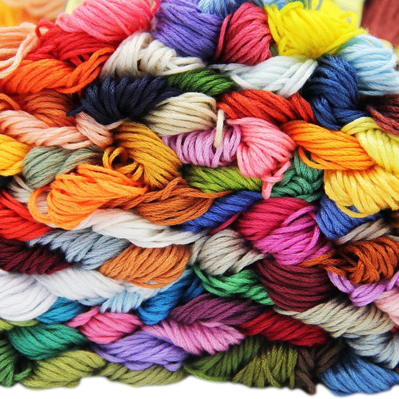 100-Pack: ATDAWN Rainbow Color Embroidery, Cross Stitch Threads
