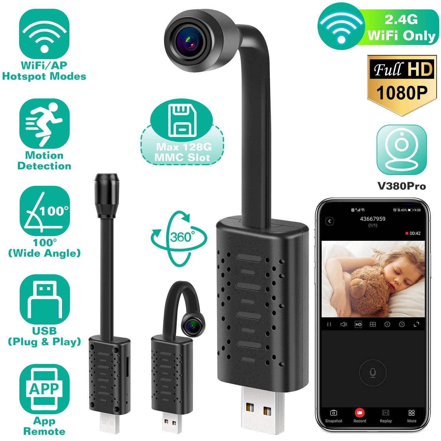 1080P HD Mini USB IP Camera Motion Detection - Image 6