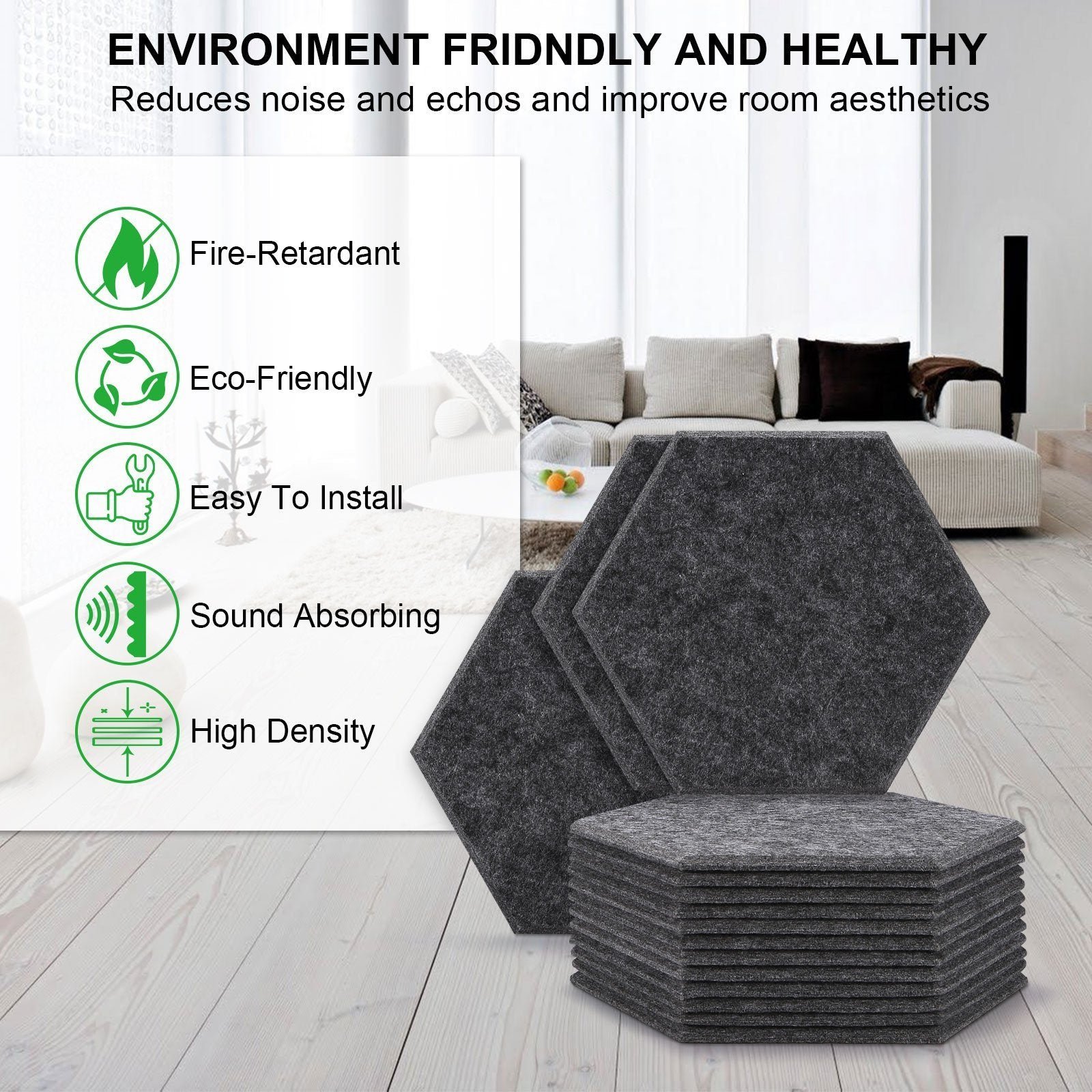 12-Pack: AGPTEK Acoustic Absorption Panels - Image 8