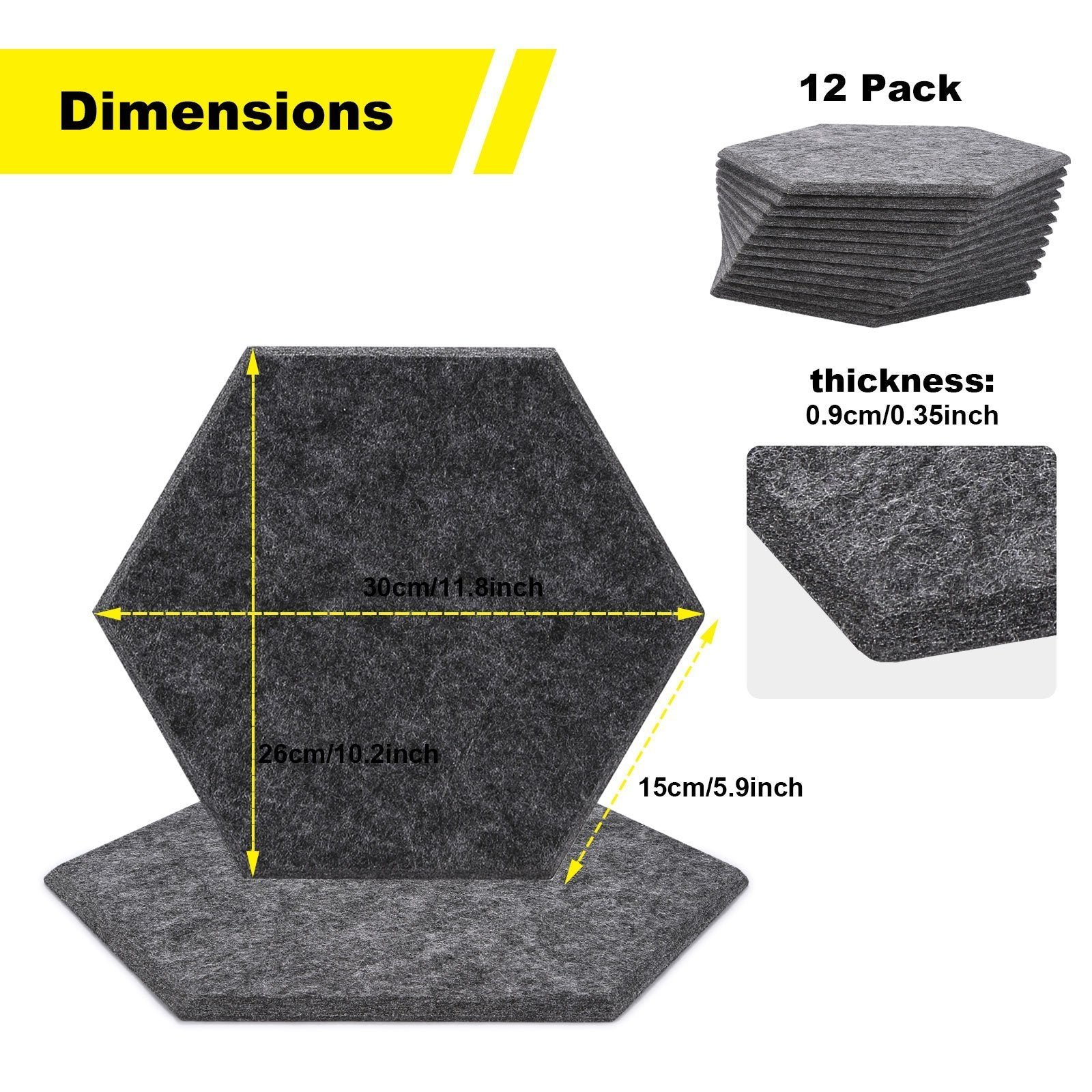12-Pack: AGPTEK Acoustic Absorption Panels - Image 5