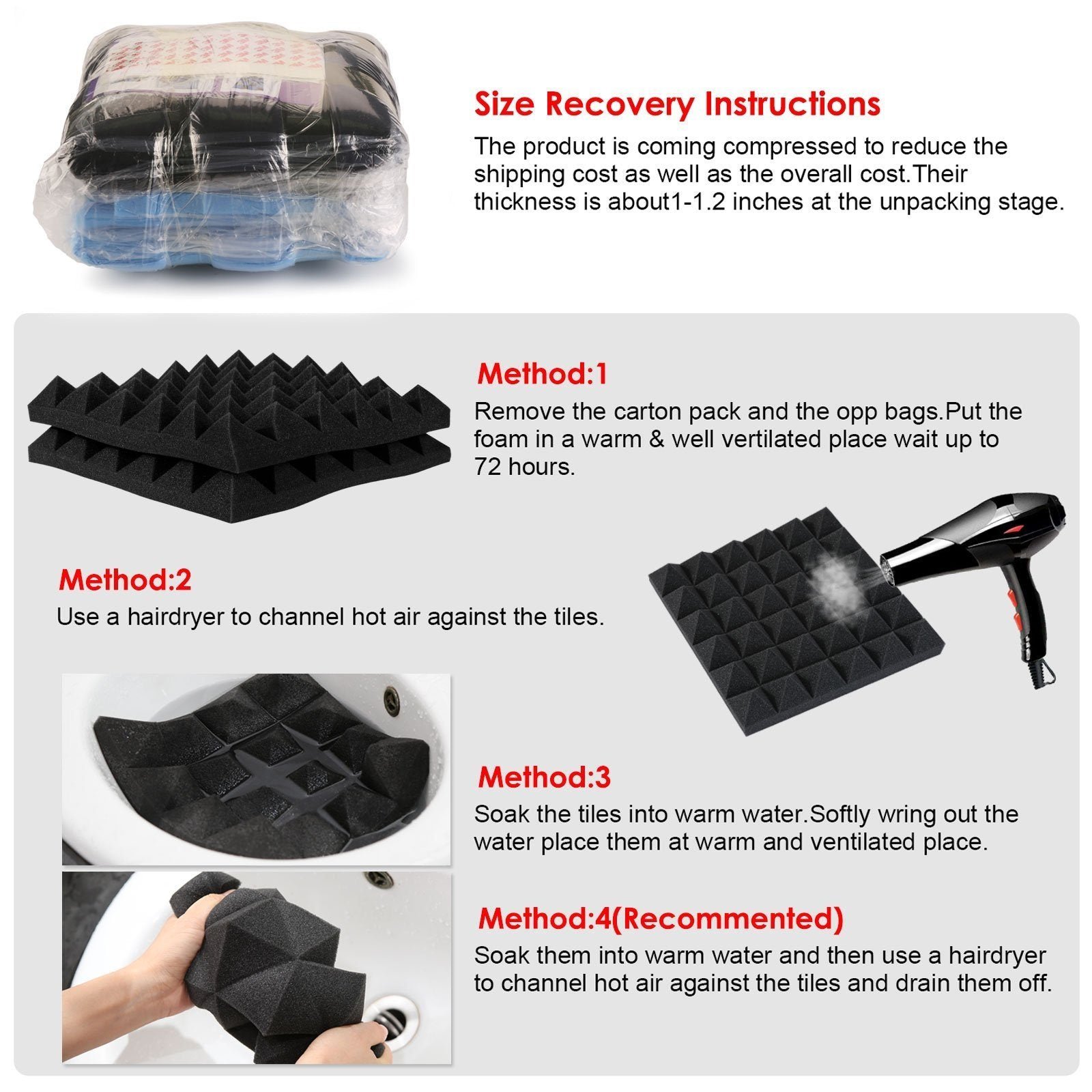 12-Pack: Sound Absorbing Foam for Recording Studio - Image 8