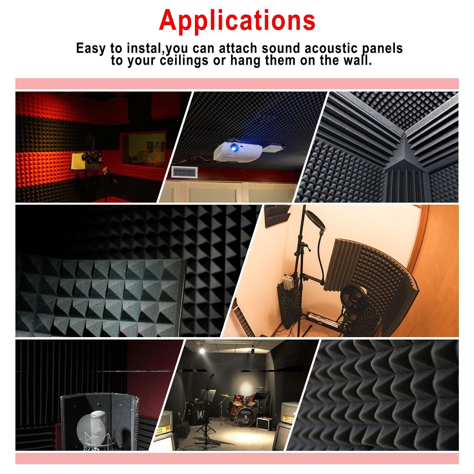 12-Pack: Sound Absorbing Foam for Recording Studio - Image 9