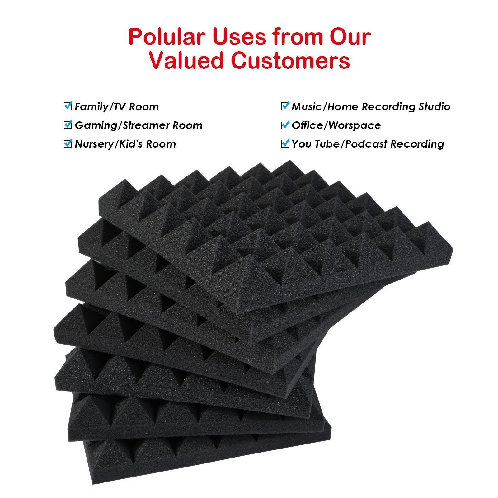 12-Pack: Sound Absorbing Foam for Recording Studio - Image 11