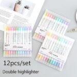 12-Piece: Cute Double Head Fluorescent Pen Highlighters Set - Image 5