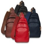 Real Leather Solid Strap Shoulder Sling Bag - Image 8