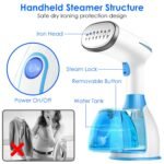 1500W Portable Handheld Clothes Steamer with 2 Brush - Image 4