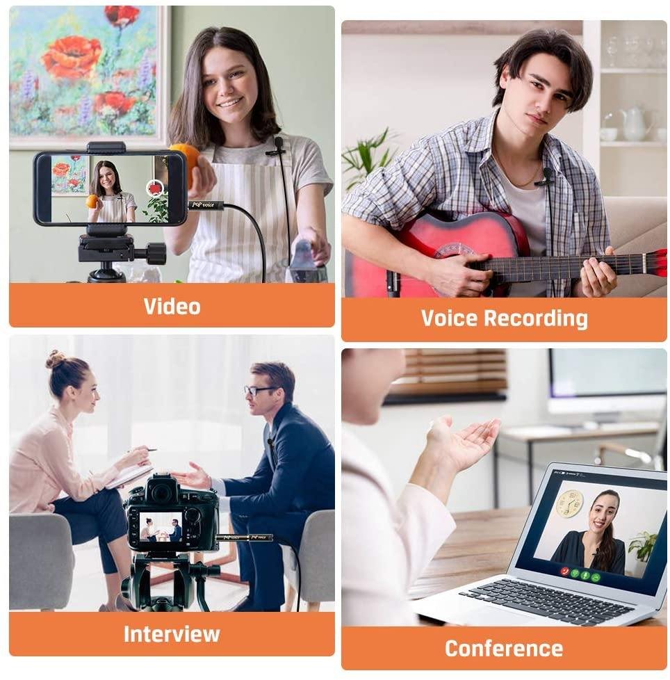 16 Feet Single Head Lavalier Lapel Microphone Omnidirectional Condenser Mic - Image 7