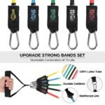 16-Pieces: Resistance Bands Set for Burning Fat & Muscle Strength - Image 2
