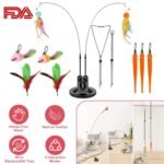 2 Cat Wand Toys with Suction Cup Double Head Interactive Cat Feather Toy - Image 6