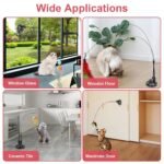 2 Cat Wand Toys with Suction Cup Double Head Interactive Cat Feather Toy - Image 9