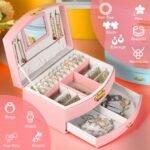 2-Layer Lockable Leather Jewelry Box - Image 11