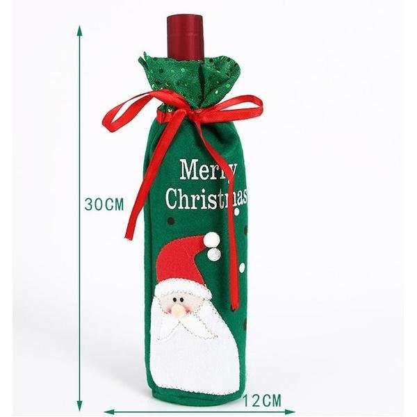 2-Pack: Christmas Decorations Red Wine Bag - Image 6