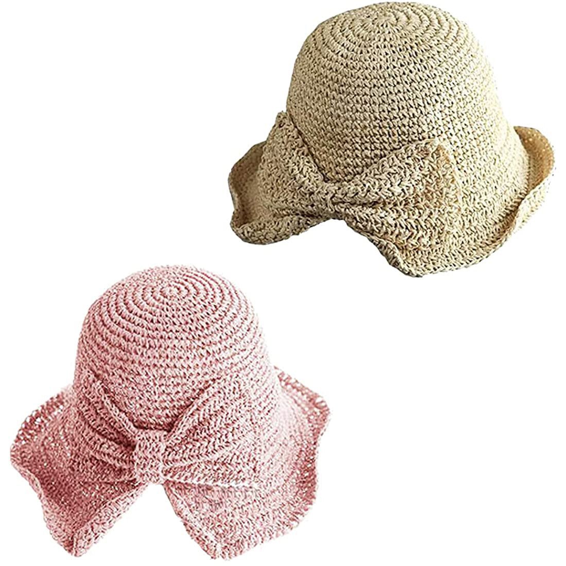 2-Pack: Foldable Wide Brim Floppy Straw Hat - Image 4