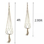 2-Pack: Indoor Outdoor Hanging Pot Rope Net Macrame Plant Hanger - Image 3