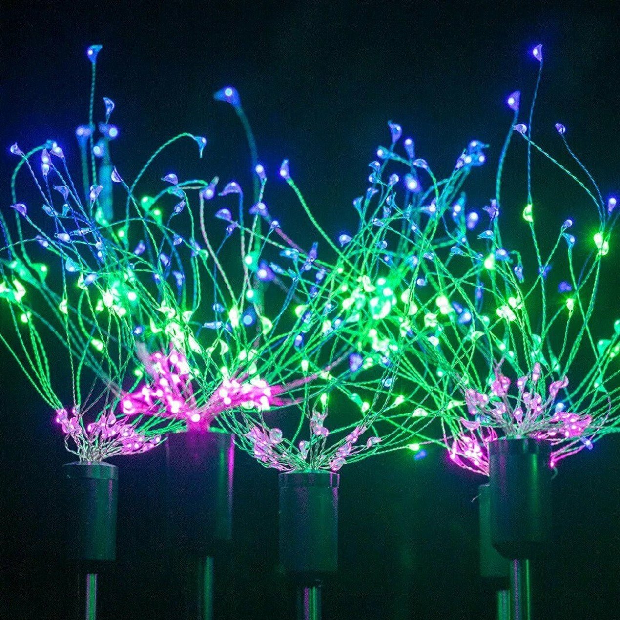 2-Pack: LED Solar Firework Garden Light
