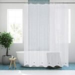 2-Pack: Magnetic Mildew Resistant Solid Vinyl Shower Curtain Liners