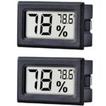2-Pack: Mini Digital Hygrometer Gauge Indoor Thermometer - Image 2
