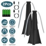 2-Pack: Portable Reflective Fly Repellent Fan Rechargeable Battery Powered - Image 3