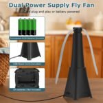 2-Pack: Portable Reflective Fly Repellent Fan Rechargeable Battery Powered - Image 8