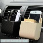2-Pack: Universal Car Mobile Phone Bag PU Leather Car Auto Air Outlet Coin Bag Case - Image 12
