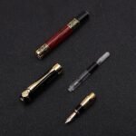 2-Pack: Wood Grain Classical Fountain Pen Ballpoint Pen - Image 3