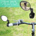 2-Piece: 360?? Adjustable Rotatable Handlebar Mirror - Wide Angle Bicycle Mirror - Image 3