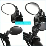 2-Piece: 360?? Adjustable Rotatable Handlebar Mirror - Wide Angle Bicycle Mirror - Image 2