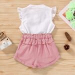 2-Piece: Baby Girls Outfits Clothes T-Shirt Vest Tops + Shorts Pants - Image 10