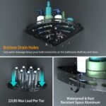 2-Piece: Corner Shower Caddy Shelf - Image 6