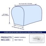 2-Piece: Jacquard Sofa Armrest Slipcover - Image 15