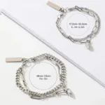 2-Piece: Lovers' Titanium Steel Love Magnet Bracelet - Image 6