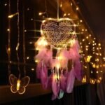 2-Pieces: Romantic LED Dream Catcher with Feather Dreamcatcher Night Light - Image 7