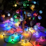 20 LED Moroccan Ball Solar String Lights - Image 3