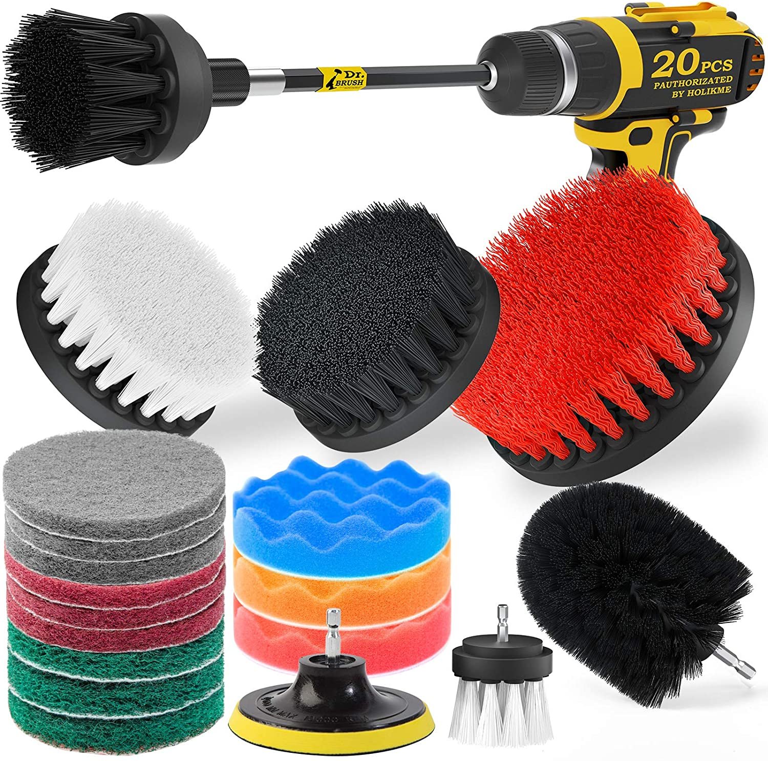 20-Pack: Holikme Drill Brush Attachments Set