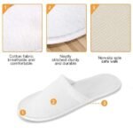20-Pairs: Spa Hotel Guest Soft Slippers Closed Toe Disposable Travel Slipper - Image 7