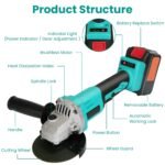 21V Cordless Angle Grinder Kit with Brushless Motor - Image 11