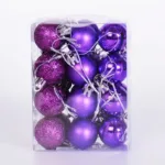 24-Pieces: Sparkling Christmas Balls - Image 4