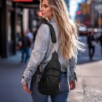 Real Leather Solid Strap Shoulder Sling Bag - Image 9