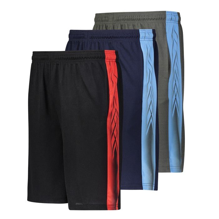3-Pack: Men's Moisture Wicking Active Athletic Performance Shorts - Image 4