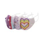 3-Pack: Two-Layer Reusable Kids Face Mask with Adjustable Earloop - Image 3