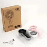 3-Pack: USB Rechargeable Mini Portable Fan with 3 Speeds - Image 9