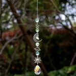 3-Pieces: Crystal Wind Chime Pendant Catcher Diamond Prisms - Image 3