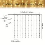 300 LED Curtain Fairy Lights - Image 9