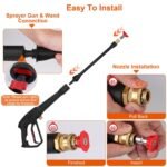 3000PSI Pressure Washer Gun Car Foam Sprayer with Jet Wand 5 Nozzle Tips M22-14 Connector - Image 9