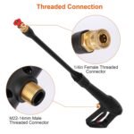 3000PSI Pressure Washer Gun Car Foam Sprayer with Jet Wand 5 Nozzle Tips M22-14 Connector - Image 8