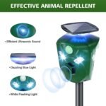 360?? Electric Solar Powered Ultrasonic Repeller with Motion Sensor LED Flashing Lights - Image 8
