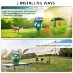 360?? Electric Solar Powered Ultrasonic Repeller with Motion Sensor LED Flashing Lights - Image 10